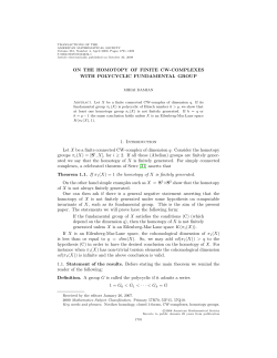 ON THE HOMOTOPY OF FINITE CW