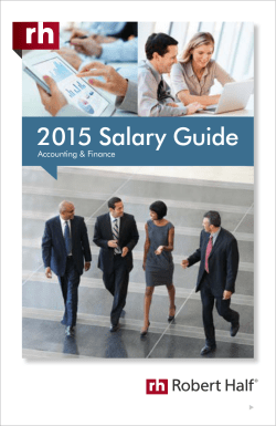 2015 Salary Guide from Robert Half