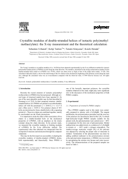 Crystallite modulus of double-stranded helices of isotactic poly