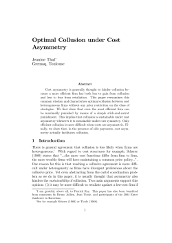 Optimal Collusion under Cost Asymmetry