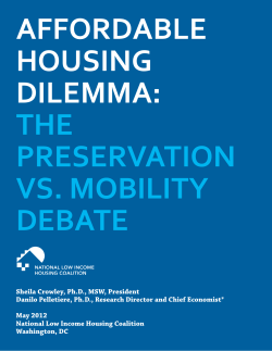 Affordable Housing Dilemma - National Low Income Housing Coalition