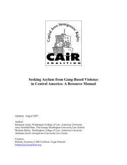 Seeking Asylum from Gang-Based Violence in Central