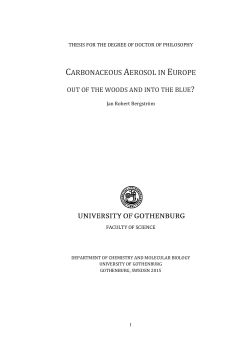 carbonaceous aerosol in europe