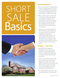 Short Sale Basics - North American Title