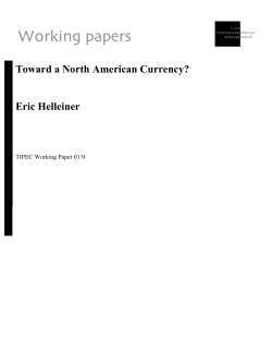 Eric Helleiner, Toward a North American Currency?