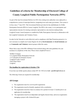 Guidelines of criteria for Membership of Electoral College of County