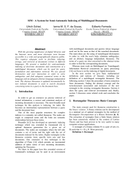 Construção Automática de um Thesaurus Retangular