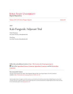 Kalo Fungicide/Adjuvant Trial - Iowa State University Digital