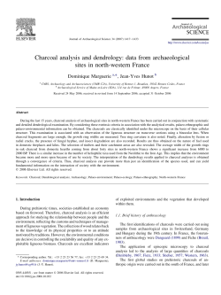 Charcoal analysis and dendrology: data from archaeological sites in