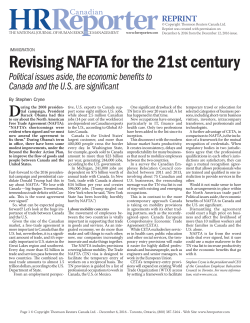 Revising NAFTA for the 21st century