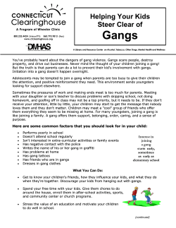 Helping Your Kids Steer Clear of Gangs