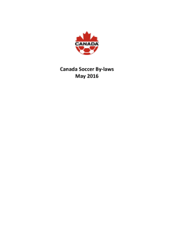 Canadian Soccer Association By-Laws 2016
