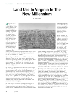 Land Use In Virginia In The New Millennium