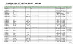 Iron County, MO Death Index (1857-Present), Volume One