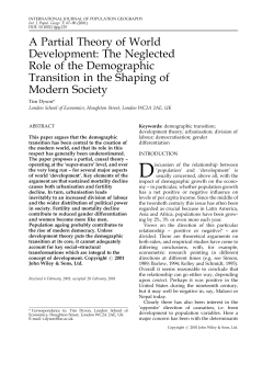 A partial theory of world development: the neglected role of