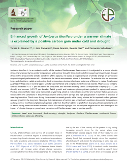 Enhanced growth of Juniperus thurifera under a warmer climate is