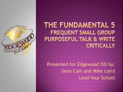 The fundamental 5 Frequent Small Group