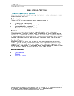 Sequencing Activities