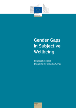 Gender Gaps in Subjective Wellbeing