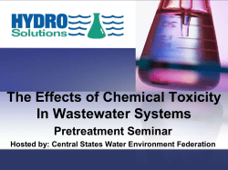 The Effects of Chemical Toxicity In Wastewater Systems