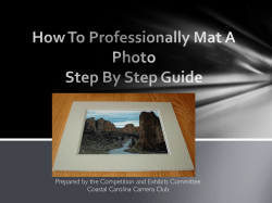 How to professionally mat a photo