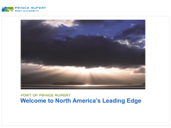 Prince Rupert Port Authority Presentation