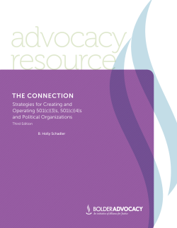 The ConneCTion - Bolder Advocacy