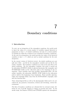Boundary conditions