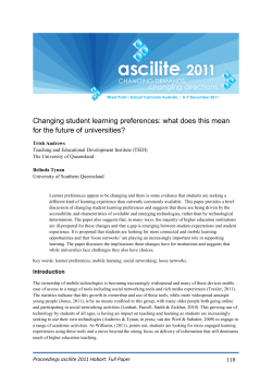 Changing student learning preferences: what does this mean for the