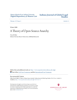 A Theory of Open-Source Anarchy - Digital Repository @ Maurer Law