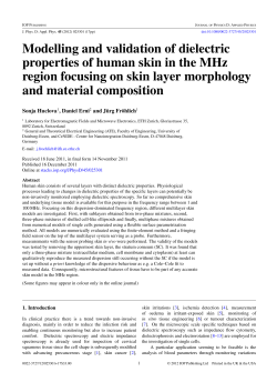 Modelling and validation of dielectric properties of human skin in the