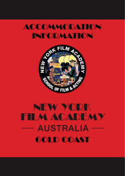 Gold Coast Housing Booklet - New York Film Academy