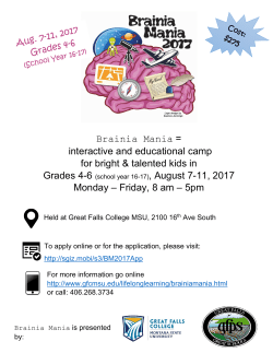Brainia Mania 2017 Information