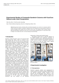Experimental Studies of Composite Sandwich Columns with Face