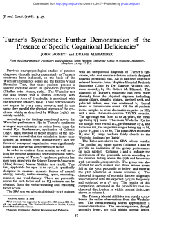 Presence of Specific Cognitional Deficiencies*