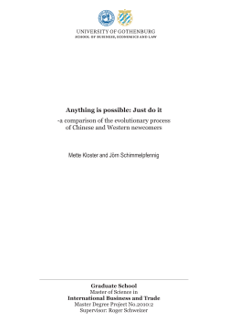 Anything is possible: Just do it -a comparison of the