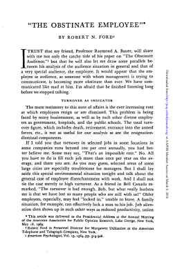 the obstinate employee