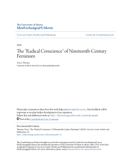 The "Radical Conscience" of Nineteenth