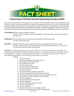 Critical Steps of Writing SOP