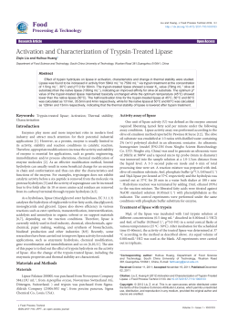 Activation and Characterization of Trypsin