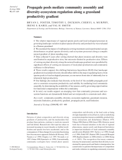 Propagule pools mediate community assembly and diversity