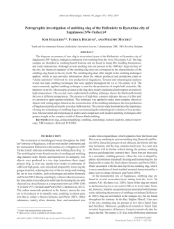Petrographic investigation of smithing slag of the