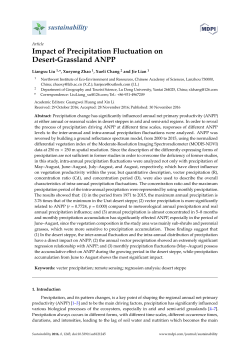 Impact of Precipitation Fluctuation on Desert-Grassland ANPP