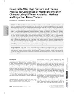 Onion Cells After High Pressure and Thermal Processing