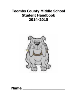 Toombs County Middle School Student Handbook