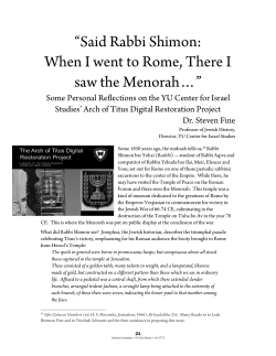 Said Rabbi Shimon: When I went to Rome, There I saw
