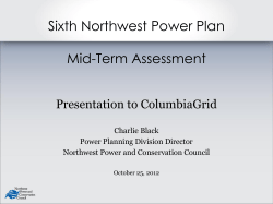 Sixth Northwest Power Plan Mid-Term Assessment