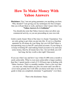 How To Make Money With Yahoo Answers