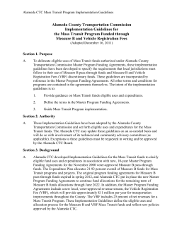 Mass Transit Implementation Guidelines