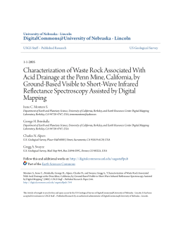 Characterization of Waste Rock Associated With Acid Drainage at